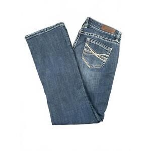 Rock & Roll Denim Women's Western Mid Rise Medium Wash BootCut Jeans Sz 31x32/34